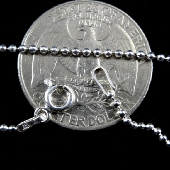 Sterling silver ball bead chain - Picture 1 of 3